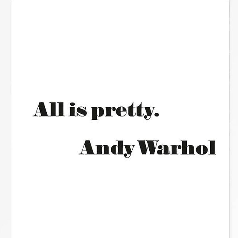 Moderna Stockholm Andy Warhol Poster, “All Is Pretty” Framed | Vancouver Special