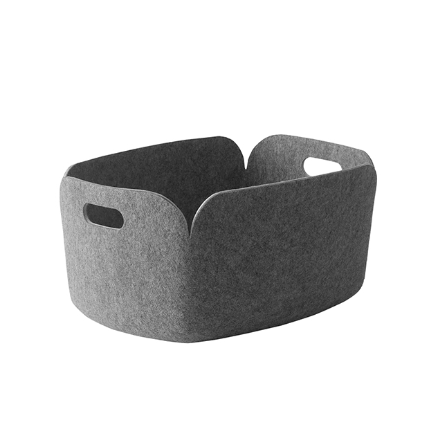 Muuto Restore Felt Storage Basket, Grey