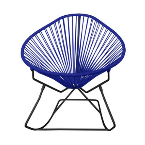 Innit Acapulco Rocking Chair, Blue Cord/Black Frame