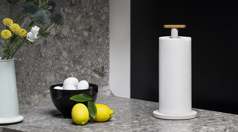 Mattina Kitchen Roll Holder, Light Grey