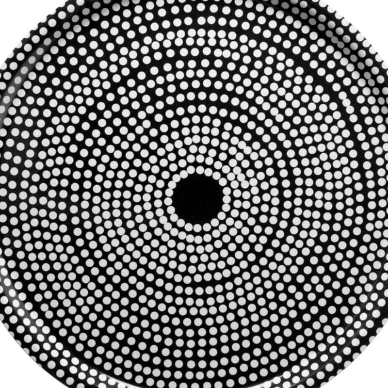Round Fokus Tray 46cm, Black and White