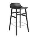 Form Stool 65cm Black/Black wood legs