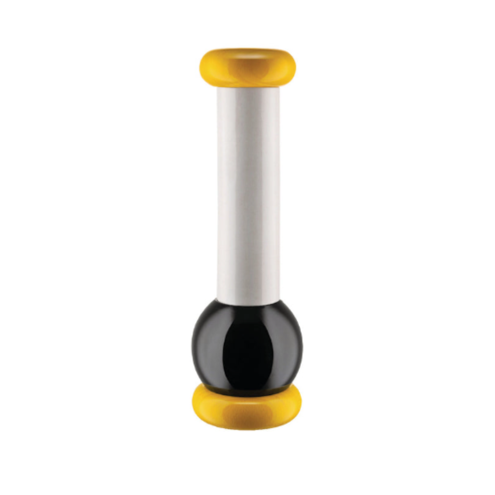 Twergi Tall Wood Pepper Mill, Yellow