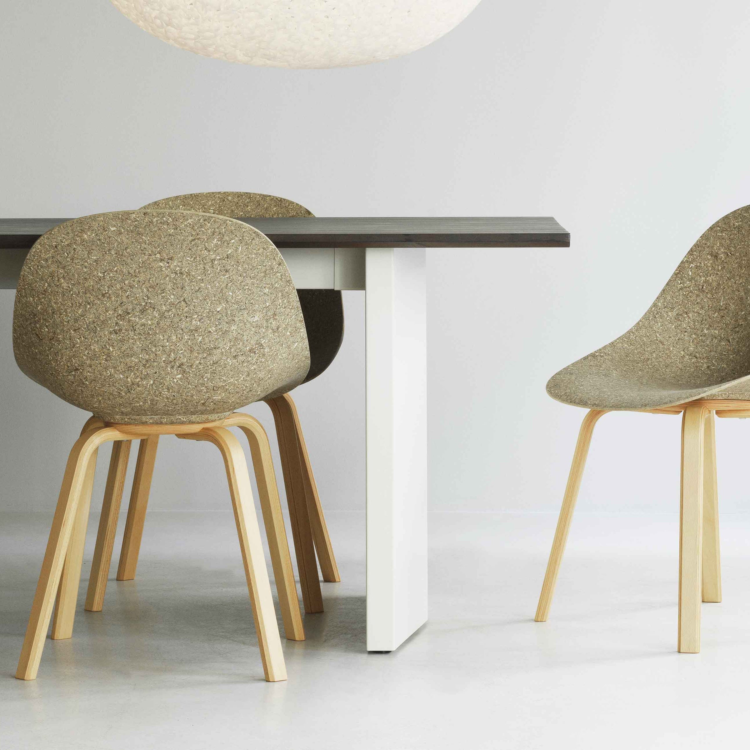 Mat Chair, Hemp, Cream Metal Legs
