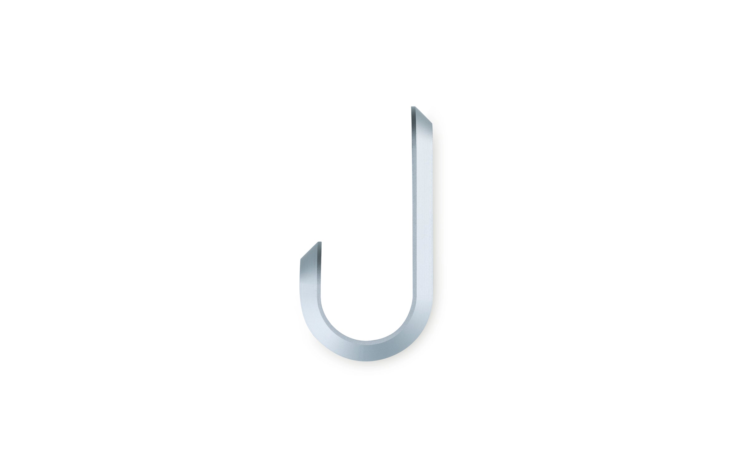 Curve Mini Hooks, 2 Pieces, Matte Silver