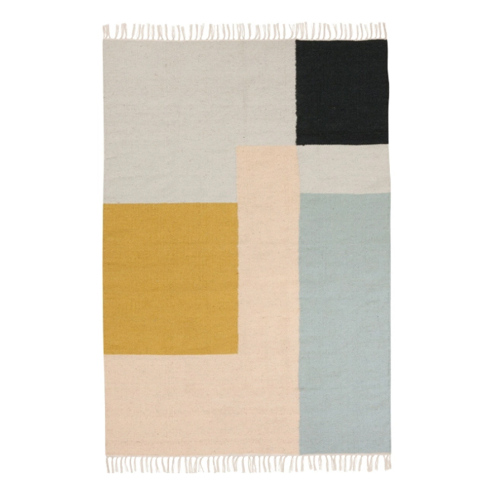 Kelim Rug, Squares, Medium 140 x 200 cm