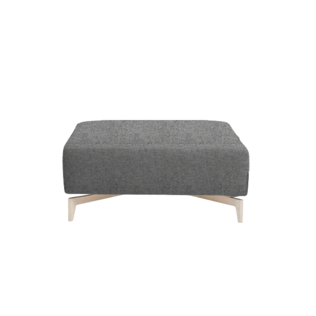 BINNING /LOTUS, Footstool, Light Grey 620,  Felt