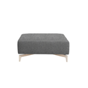 BINNING /LOTUS, Footstool, Light Grey 620,  Felt