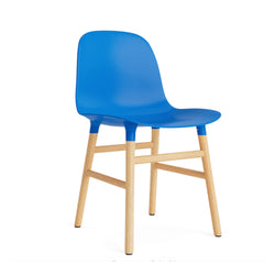 Form Chair, Bright Blue/Oak Legs