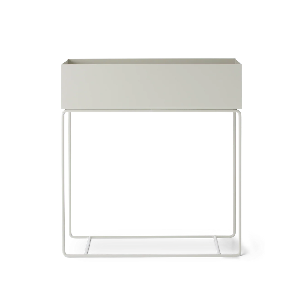 Plant Box, Rectangle, Light Grey