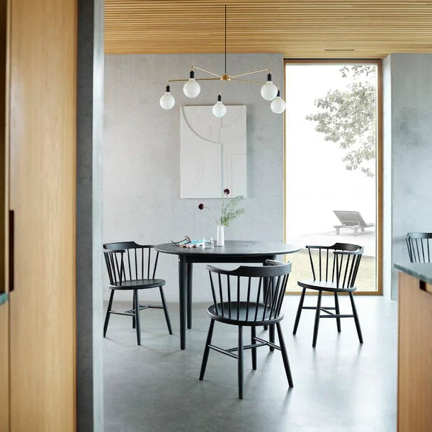 J18 Chair, Black Painted Beech