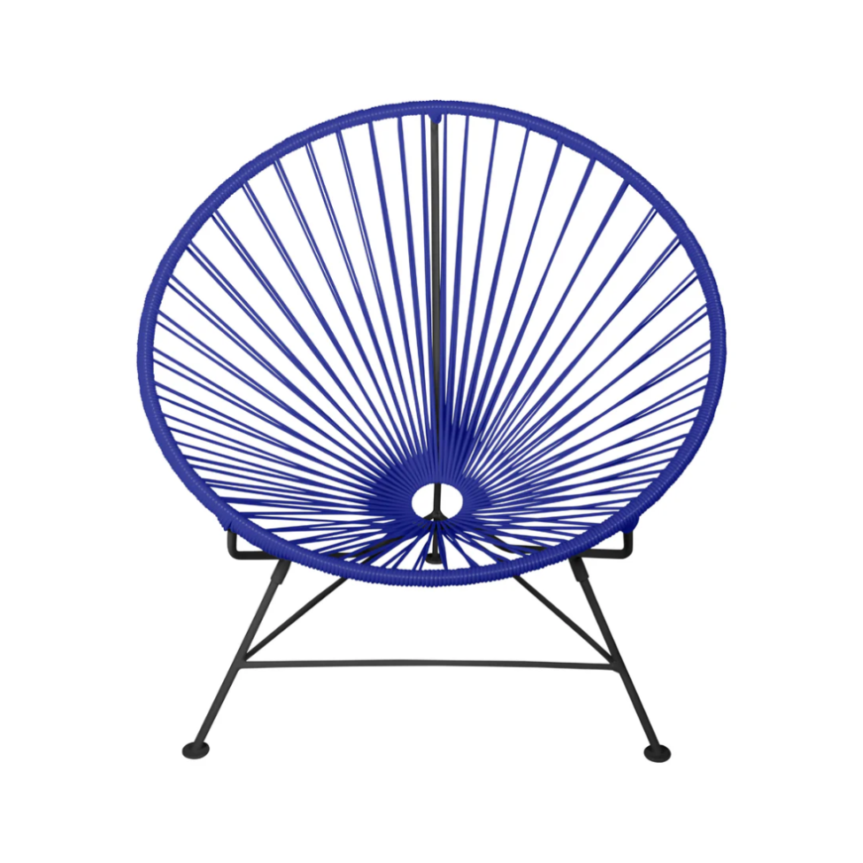 Condesa Chair, Deep Blue/ Black Frame
