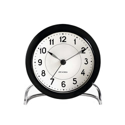 Arne Jacobsen Station Table Alarm Clock Black/White