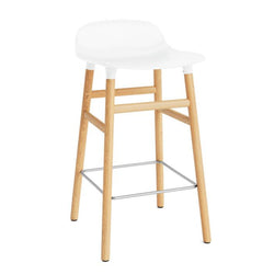 Form Stool 65cm, White/Oak