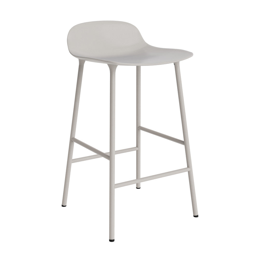 Form Stool 65 cm Grey/Grey metal base