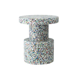 Bit Stool, White Multi