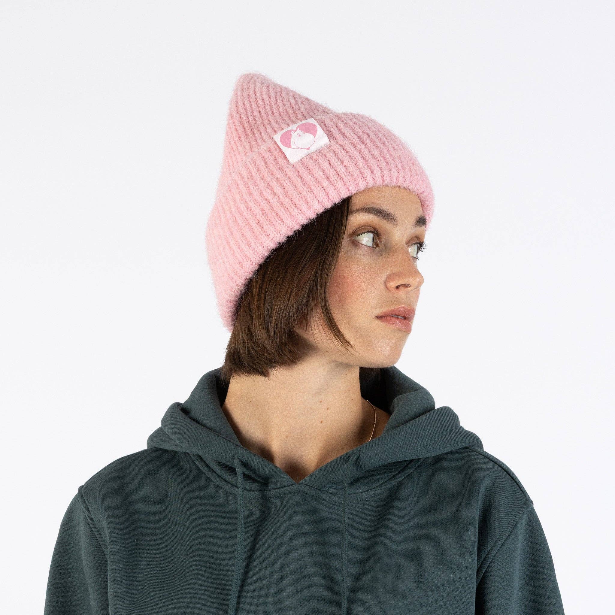 Moomintroll Fluffy Chunky Beanie, Pink