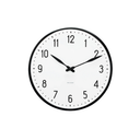Arne Jacobsen Station Wall Clock, Black/White, 21 cm