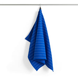 Canteen tea towel, blue pinstripe