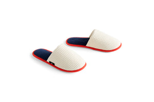 waffle slippers, cream