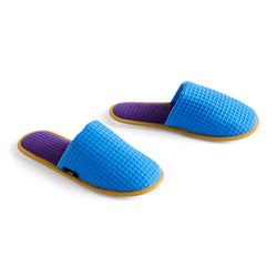 waffle slippers, blue