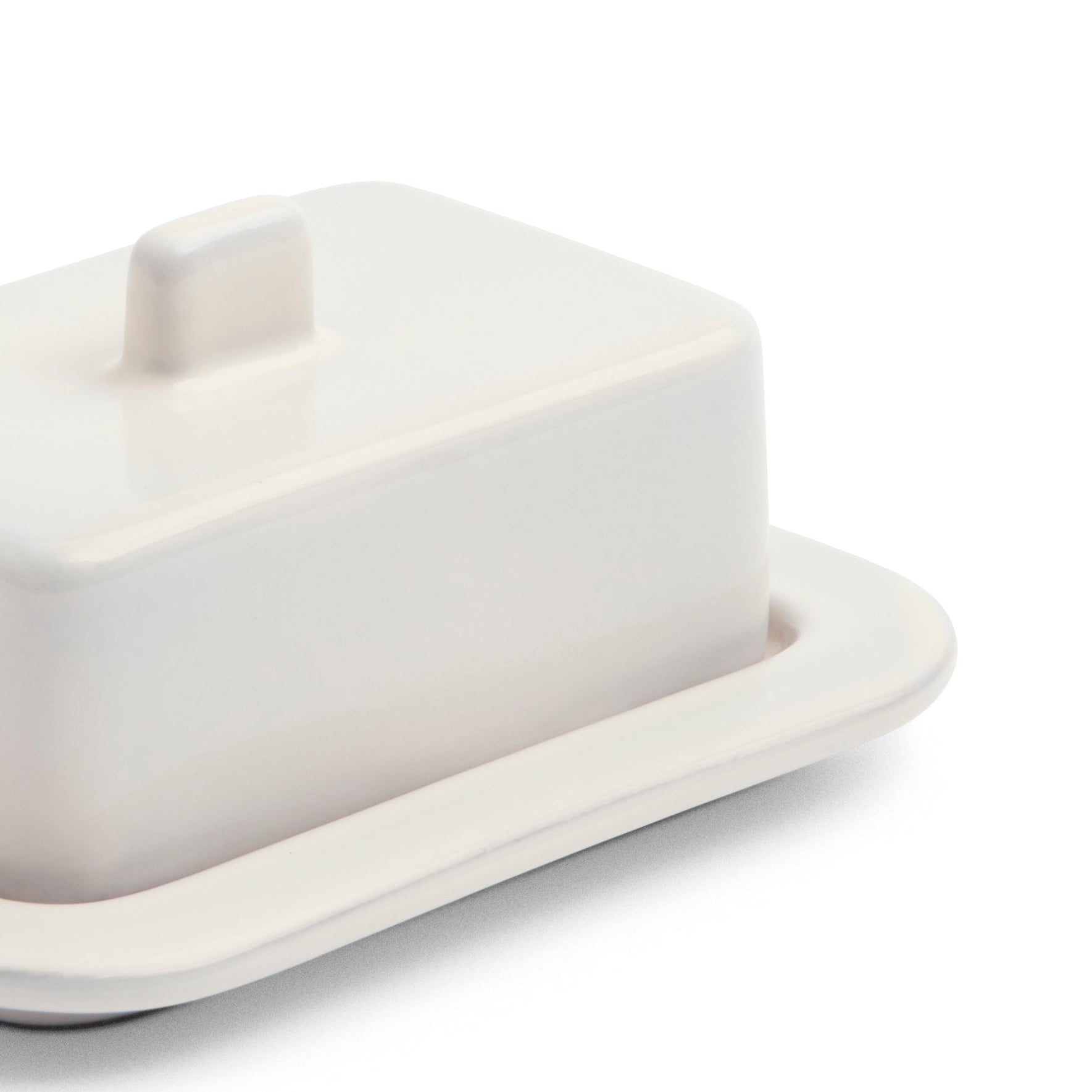Barro Butter Dish, Off White