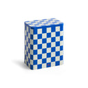 Tin Container, Large, Blue/Off White