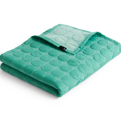 mega dot quilt, sea green W195 x L245 cm