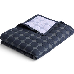 mega dot quilt, midnight blue W235 x L245 cm