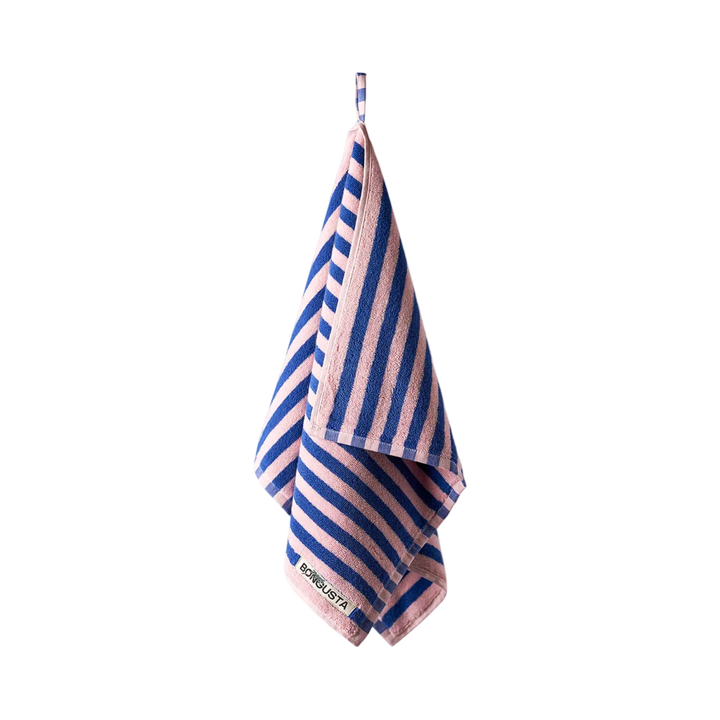 Naram Guest Towel, Blue/Rose
