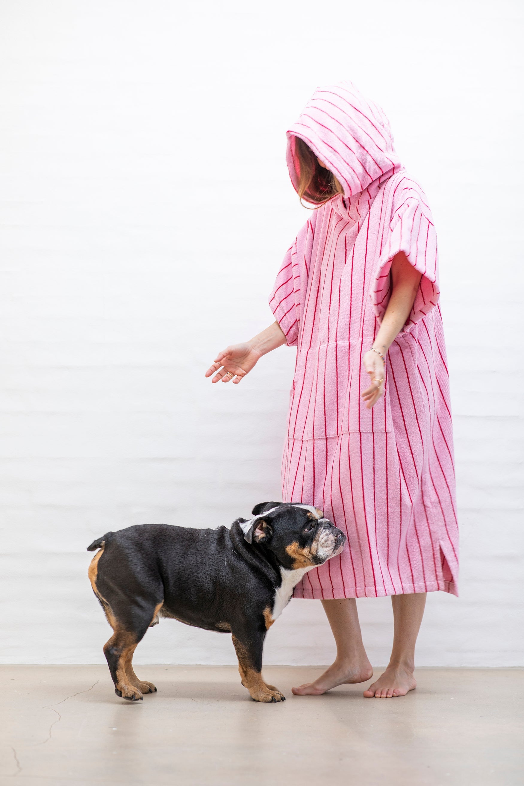 Naram Poncho, Pink/Red