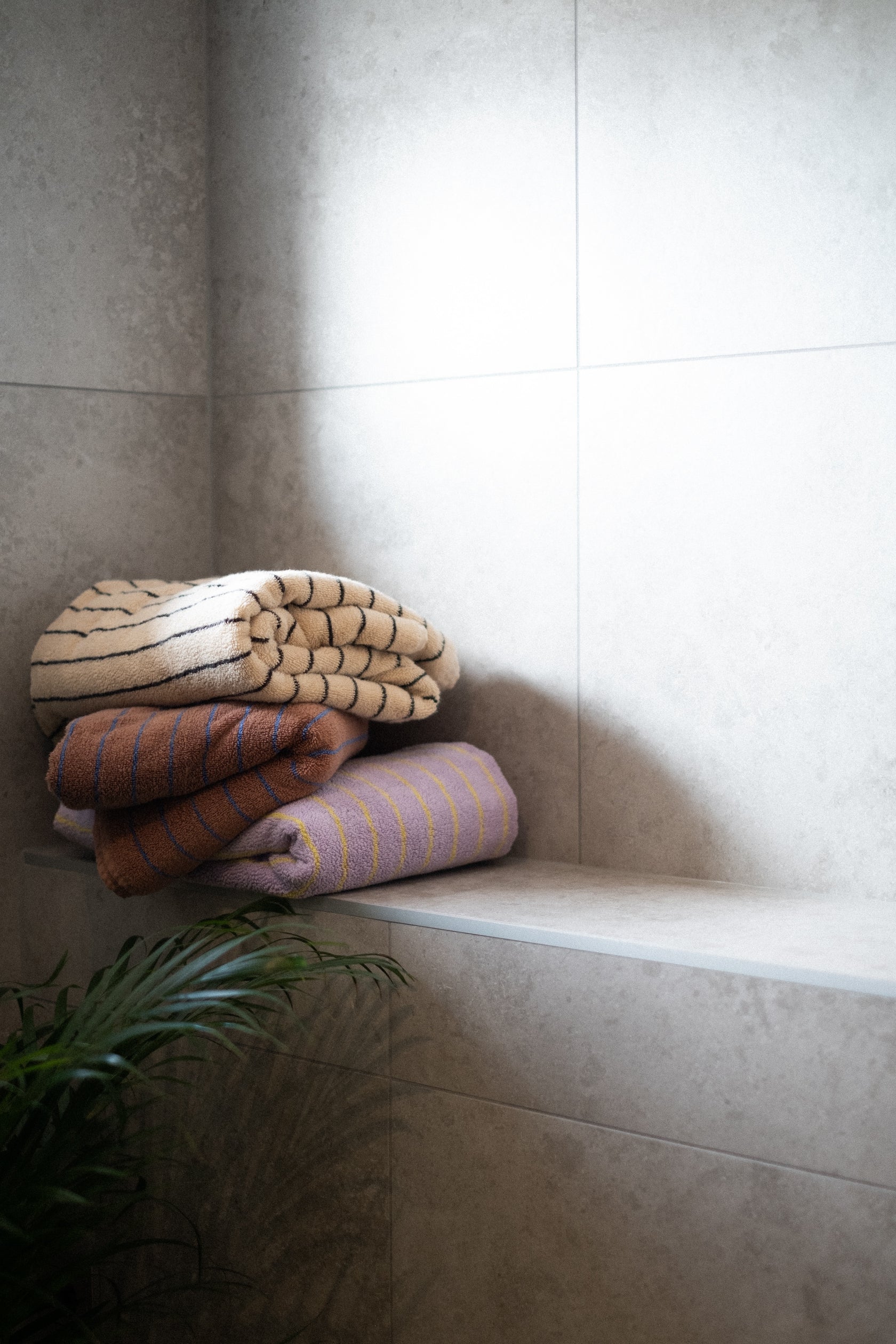 Naram Wash Cloth, Camel/Ultramarine