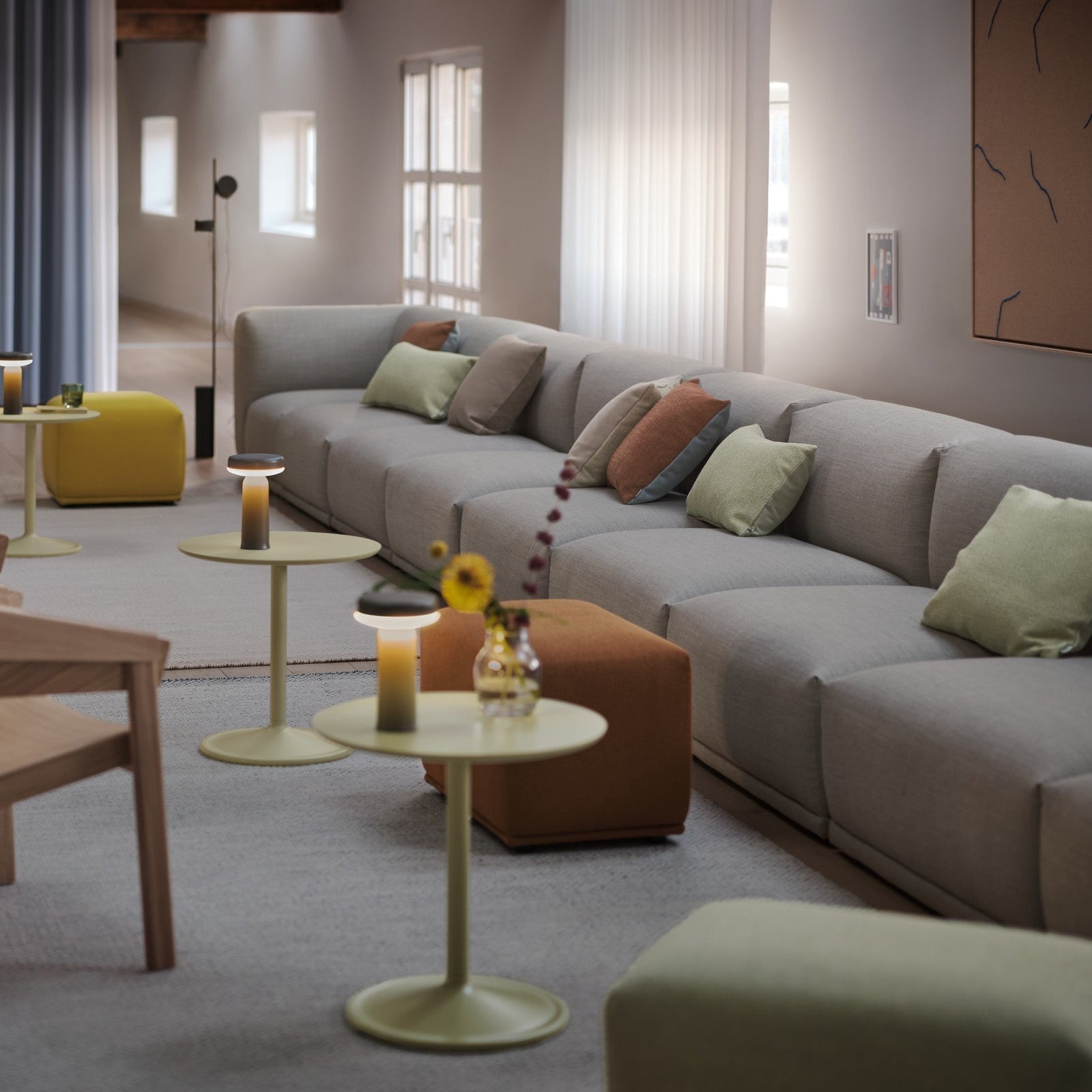 Connect Soft Modular 3-seater Sofa,  Config 2, Re-wool 128