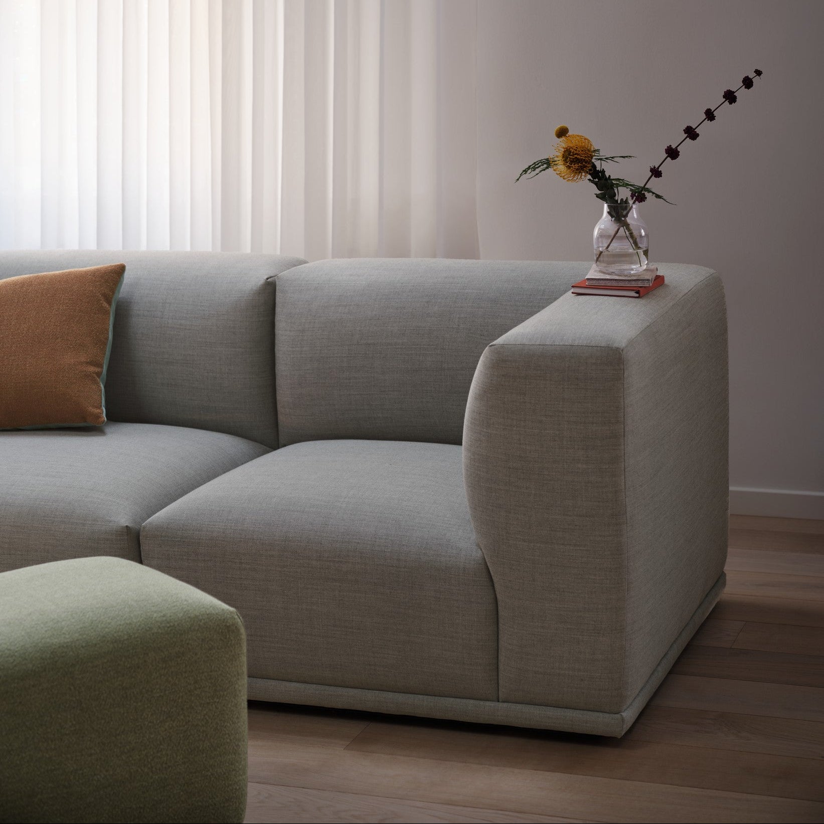 Connect Soft Modular 3-seater Sofa,  Config 2, Re-wool 128