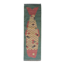 Lucky Fish Rug, 2'6" x 9', Gold