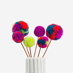 Pom Flower Bouquet | Magenta Lime