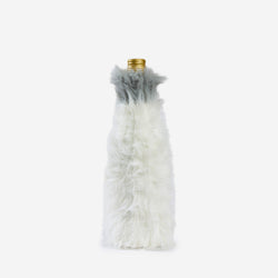 Faux Fur Bottle Sleeve | White