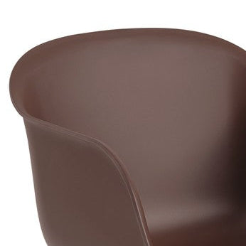 Fiber Outdoor Arm Chair,  Brown Red