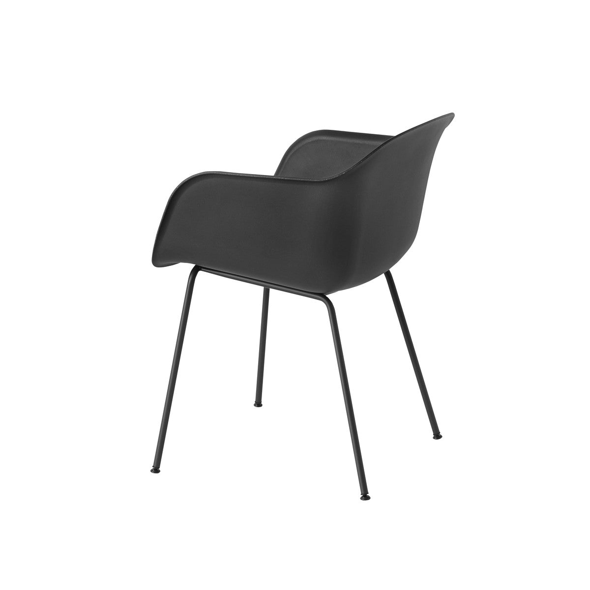 Fiber Arm Chair, Tube Base, Nature/ Black