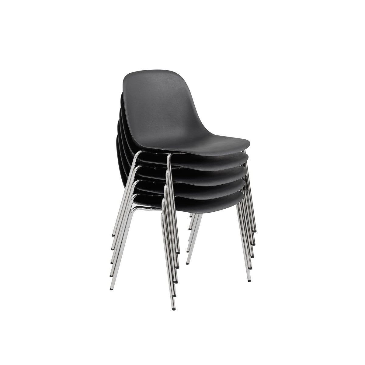 Fiber Side Chair, A-Base, Grey/Steel