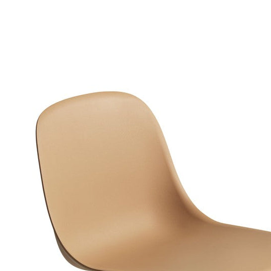 Fiber Side Chair, Ochre Seat/Black Tube base