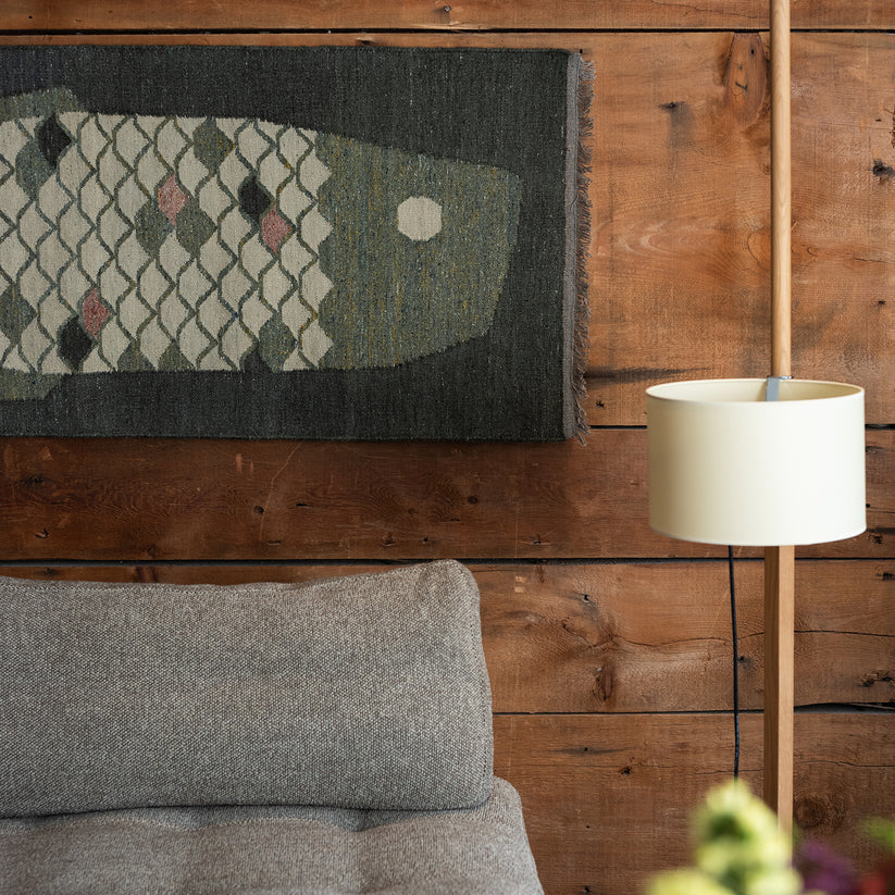 LUCKY FISH rug, 2'6" x 9' Green