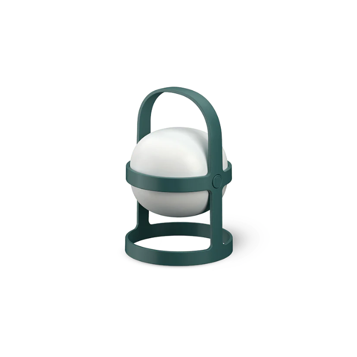 Soft Spot Solar Circular Lamp, H7.3" forest green