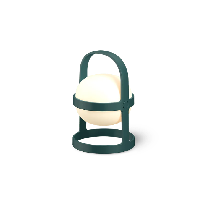 Soft Spot Solar Circular Lamp, H7.3" forest green