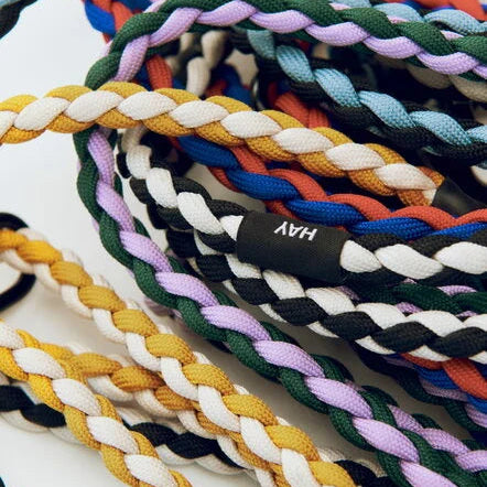 Dog Leash Braided, Blue/Off White, M/L