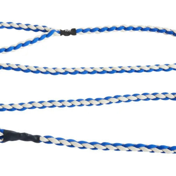 Dog Leash Braided, Blue/Off White, M/L