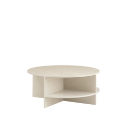 Halves Coffee Table,  Light Taupe Terrazzo