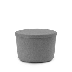 Hide Storage Pouf Small, Grey