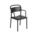 Linear Steel Arm Chairs, Black