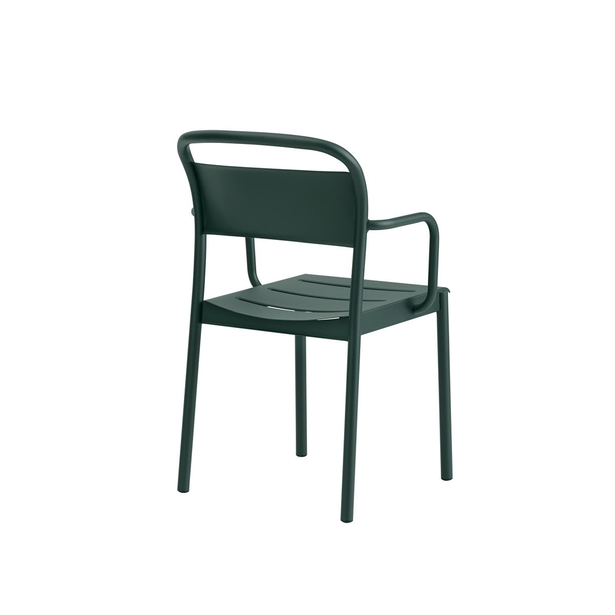 Linear Steel Arm Chairs,  Dark Green